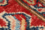 4x6 Blue and Red Kazak Tribal Rug