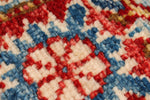 4x6 Blue and Red Kazak Tribal Rug