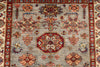 4x6 Gray and Ivory Kazak Tribal Rug