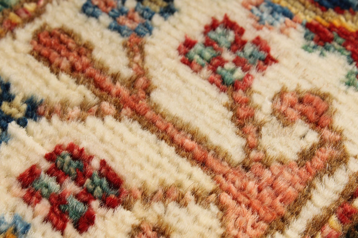 4x6 Gray and Ivory Kazak Tribal Rug