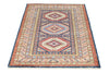 3x5 Navy and Ivory Kazak Tribal Rug