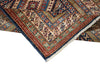 3x5 Navy and Ivory Kazak Tribal Rug