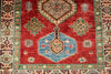 3x5 Red and Ivory Kazak Tribal Rug