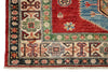 3x5 Red and Ivory Kazak Tribal Rug