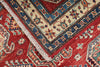 3x5 Red and Ivory Kazak Tribal Rug