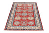 3x5 Red and Ivory Kazak Tribal Rug