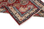 3x5 Red and Ivory Kazak Tribal Rug