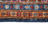 3x5 Navy and Ivory Kazak Tribal Rug