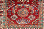 3x5 Red and Ivory Kazak Tribal Rug