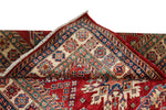 3x5 Red and Ivory Kazak Tribal Rug