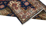 3x5 Navy and Ivory Kazak Tribal Rug