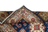 3x5 Navy and Ivory Kazak Tribal Rug