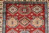 3x5 Red and Ivory Kazak Tribal Rug