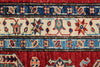 3x5 Red and Ivory Kazak Tribal Rug