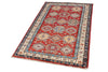 3x5 Red and Ivory Kazak Tribal Rug