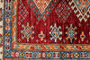 3x5 Red and Ivory Kazak Tribal Rug