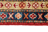 3x5 Red and Ivory Kazak Tribal Rug