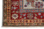 3x5 Gray and Red Kazak Tribal Rug