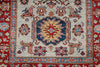 3x5 Gray and Red Kazak Tribal Rug