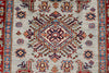 3x5 Gray and Red Kazak Tribal Rug