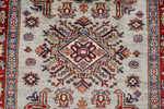 3x5 Gray and Red Kazak Tribal Rug