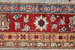 3x5 Gray and Red Kazak Tribal Rug