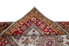 3x5 Gray and Red Kazak Tribal Rug