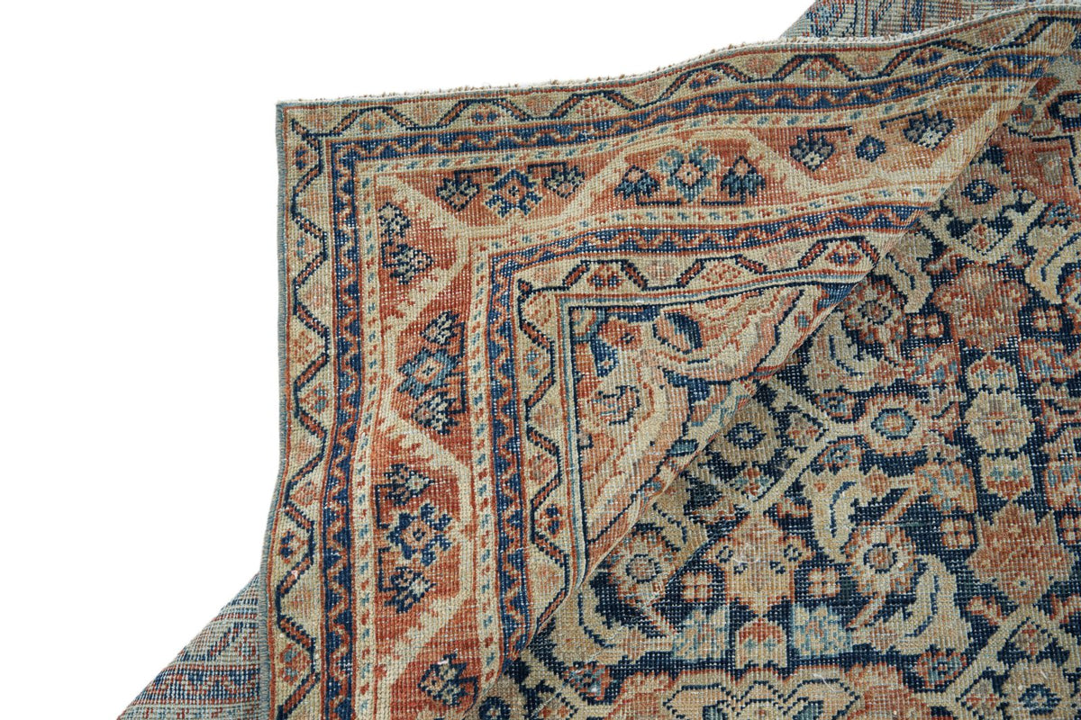 4x7 Navy and Beige Persian Traditional Rug
