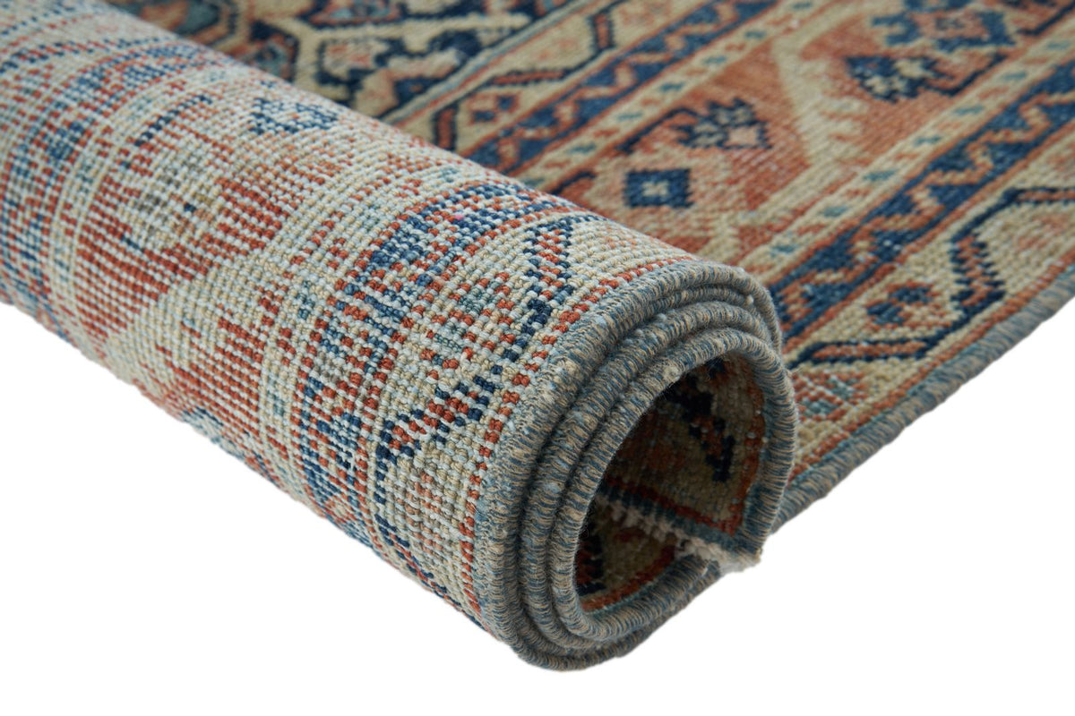 4x7 Navy and Beige Persian Traditional Rug