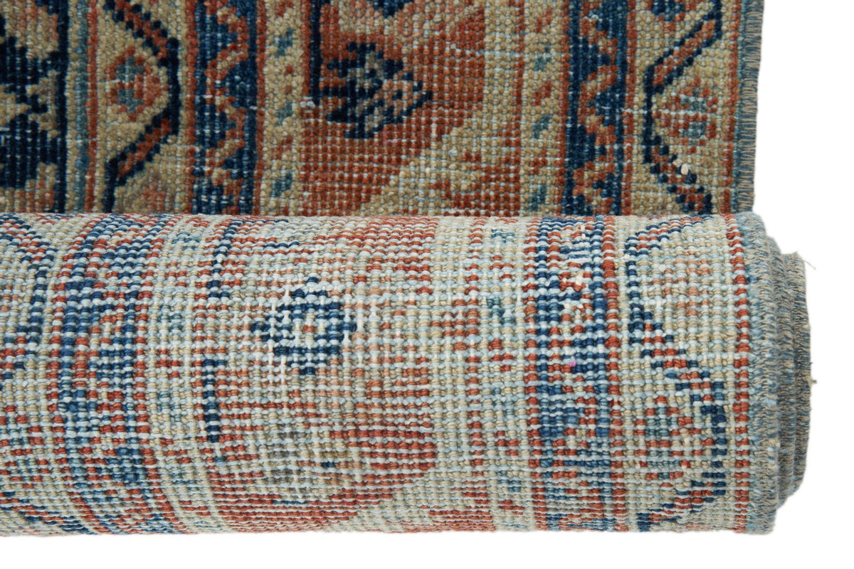 4x7 Navy and Beige Persian Traditional Rug