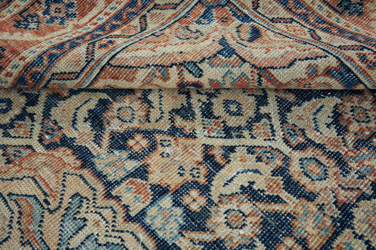 4x7 Navy and Beige Persian Traditional Rug