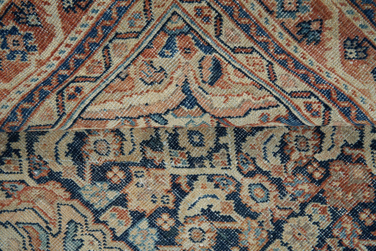 4x7 Navy and Beige Persian Traditional Rug