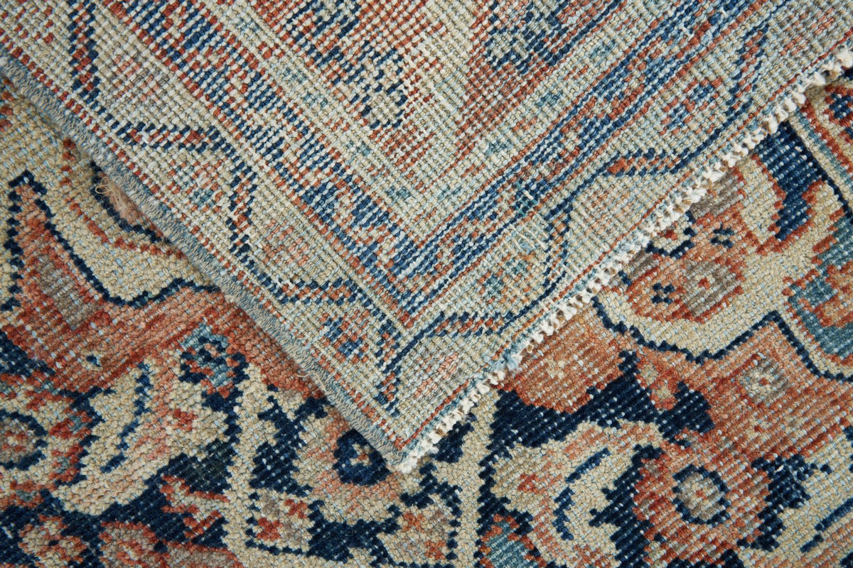 4x7 Navy and Beige Persian Traditional Rug