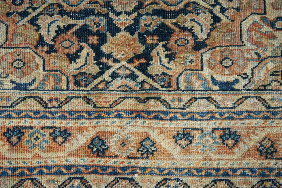 4x7 Navy and Beige Persian Traditional Rug