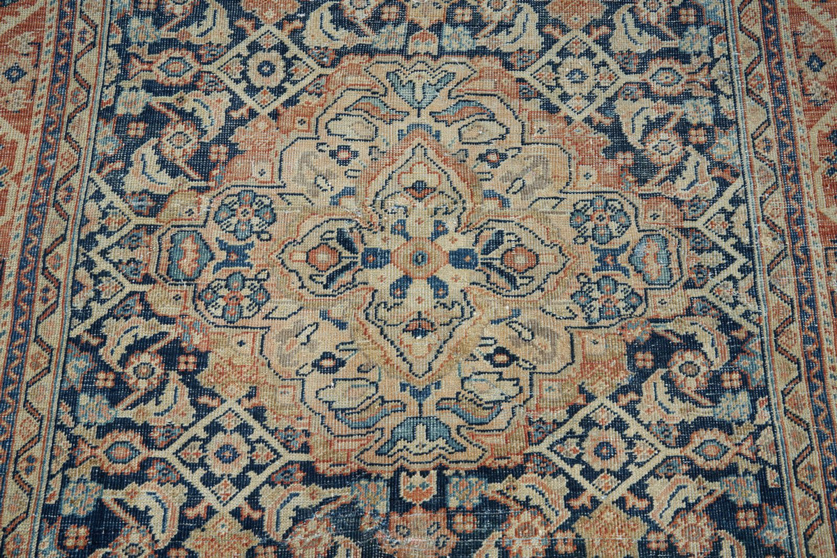 4x7 Navy and Beige Persian Traditional Rug