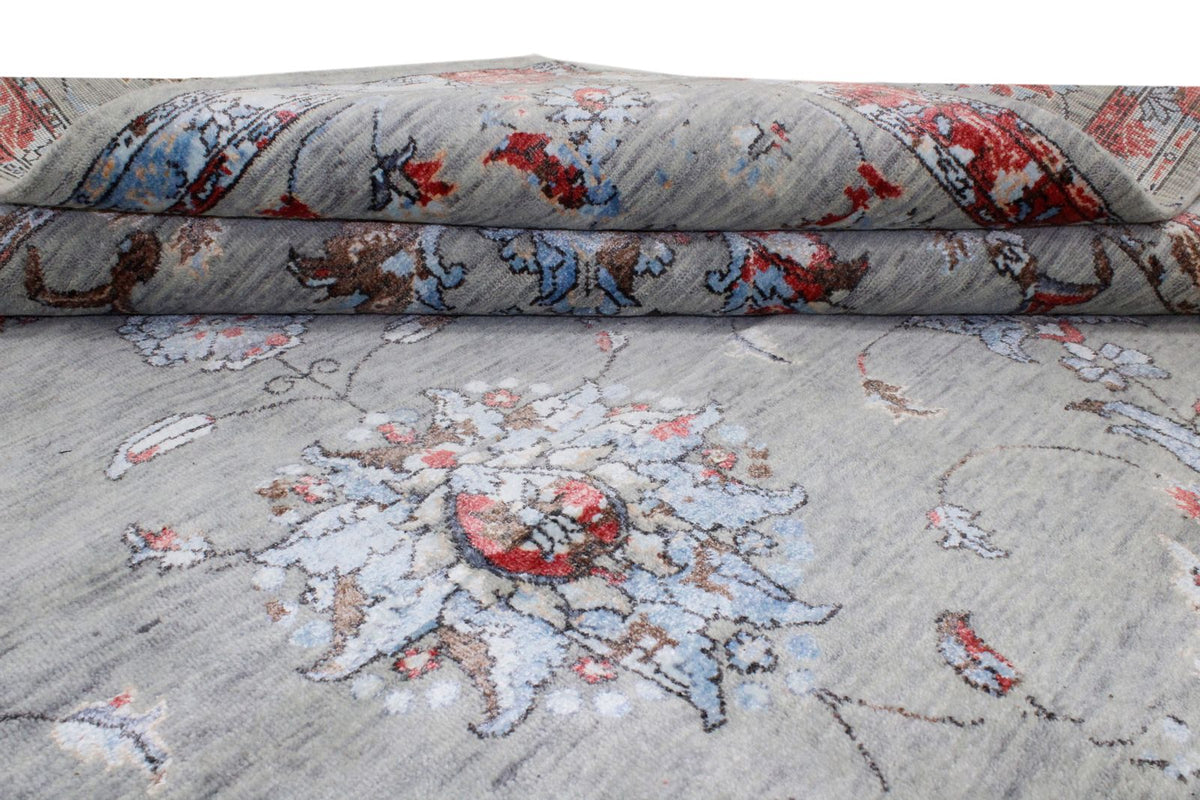 9x12 Gray and Multicolor Modern Contemporary Rug