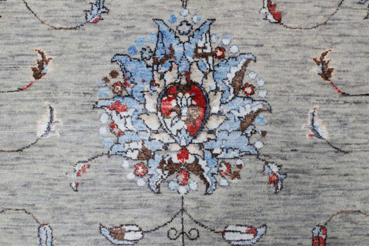 9x12 Gray and Multicolor Modern Contemporary Rug