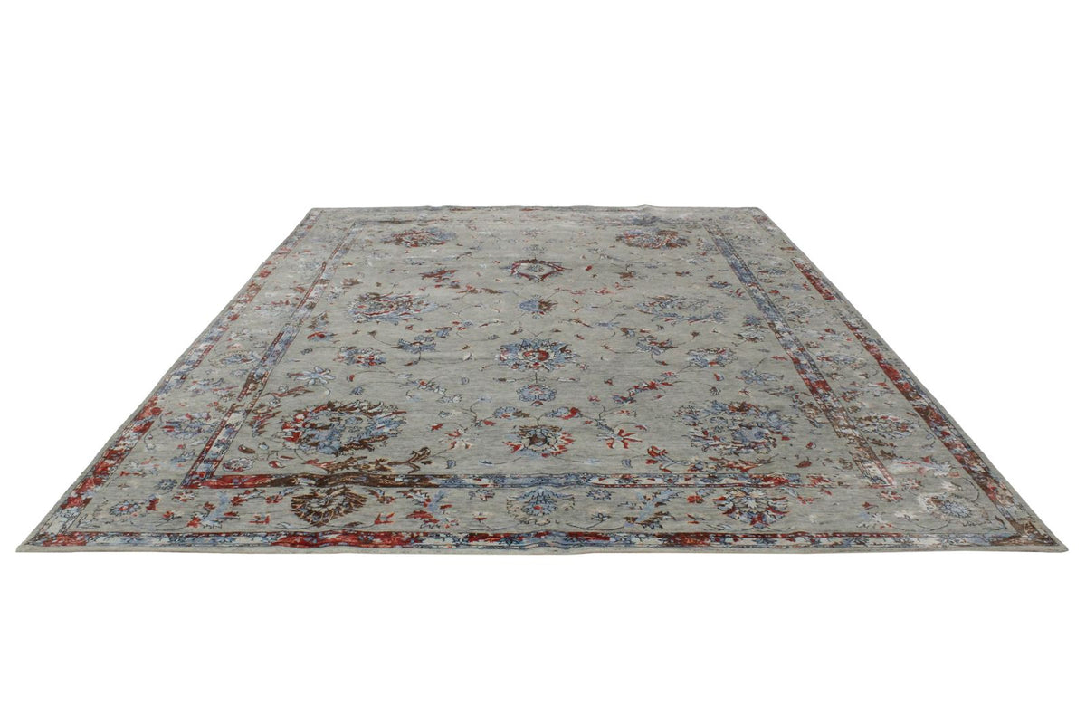 9x12 Gray and Multicolor Modern Contemporary Rug