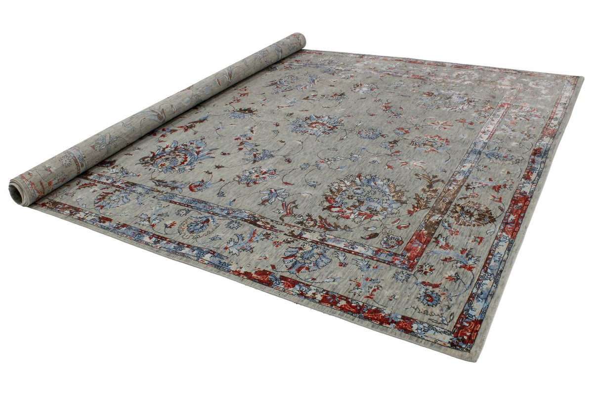 9x12 Gray and Multicolor Modern Contemporary Rug