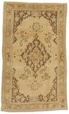 5x9 Brown and Beige Turkish Tribal Rug