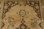 5x9 Brown and Beige Turkish Tribal Rug