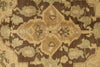 5x9 Brown and Beige Turkish Tribal Rug