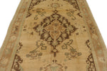 5x9 Brown and Beige Turkish Tribal Rug