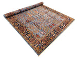 6x9 Light Blue and Navy Anatolian Traditional Rug