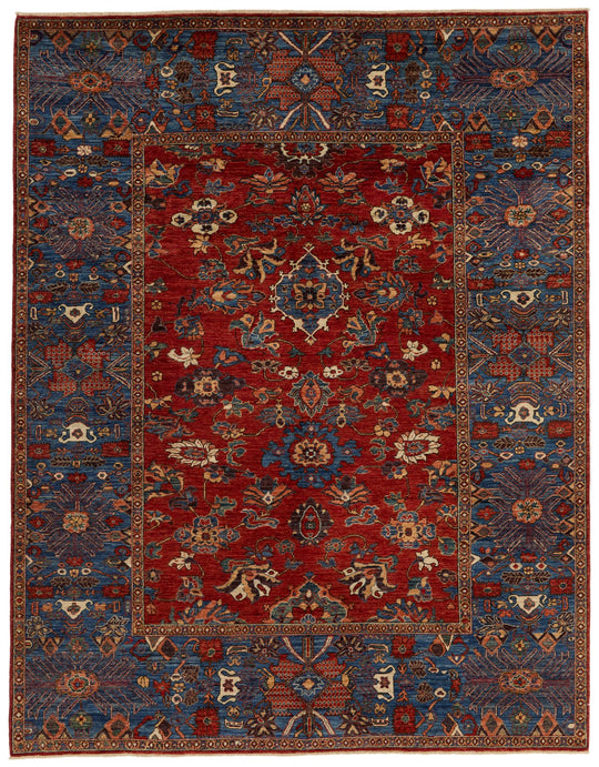 8x10 Red and Blue Anatolian Traditional Rug