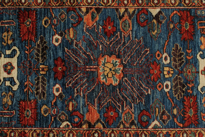 8x10 Red and Blue Anatolian Traditional Rug
