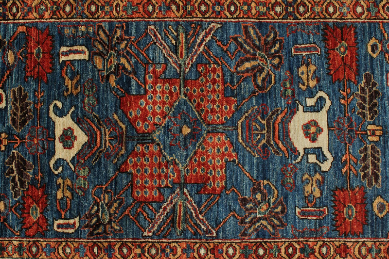 8x10 Red and Blue Anatolian Traditional Rug