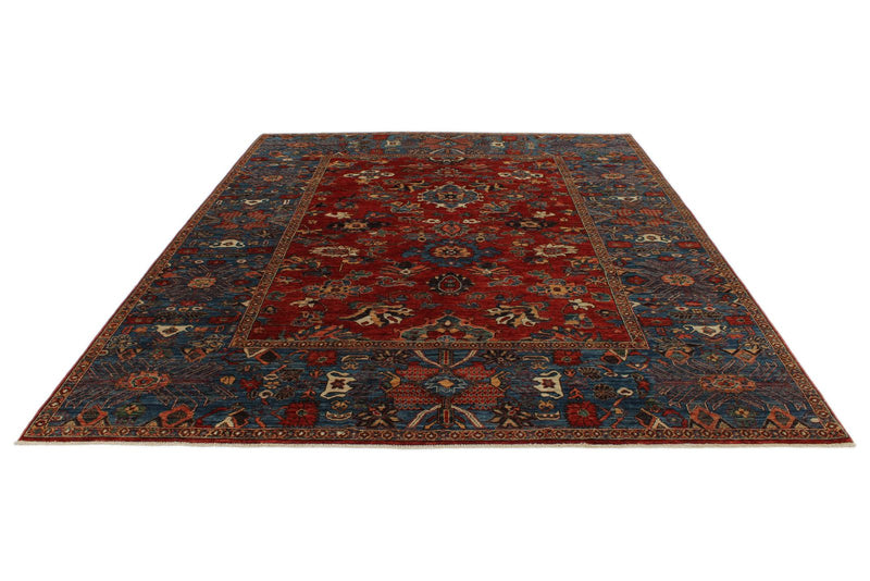 8x10 Red and Blue Anatolian Traditional Rug