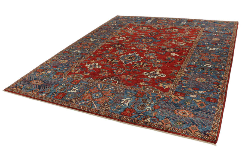 8x10 Red and Blue Anatolian Traditional Rug