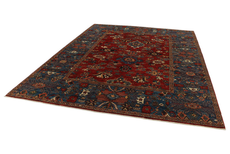 8x10 Red and Blue Anatolian Traditional Rug